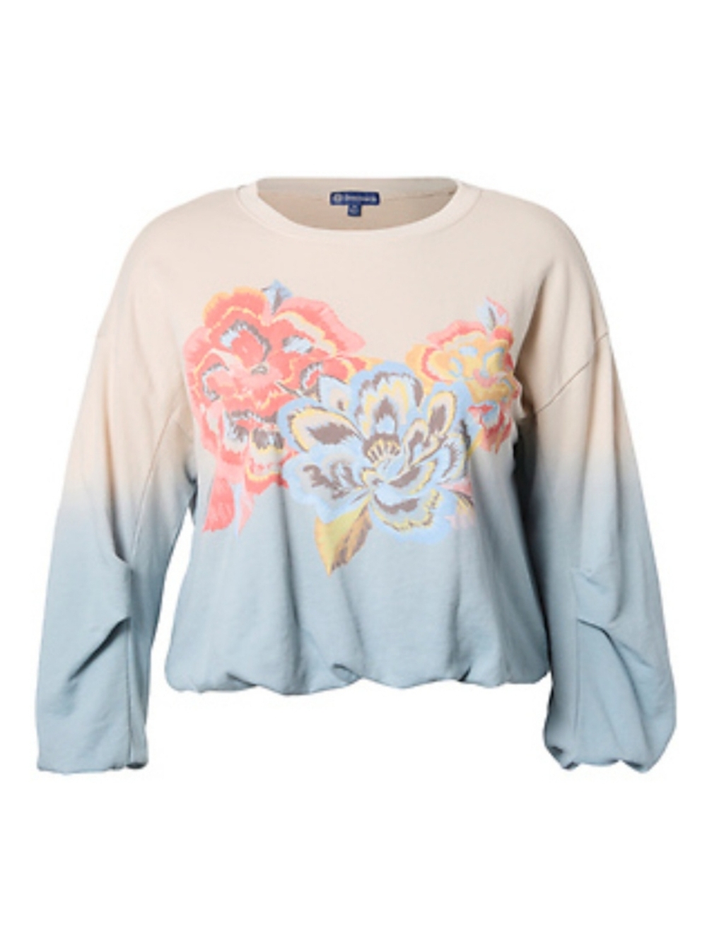 New Democracy Petite Crewneck Bubble Knit Top Medium